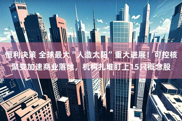 恒利决策 全球最大“人造太阳”重大进展!可控核聚变加速商业落地,机构扎堆盯上15只概念股